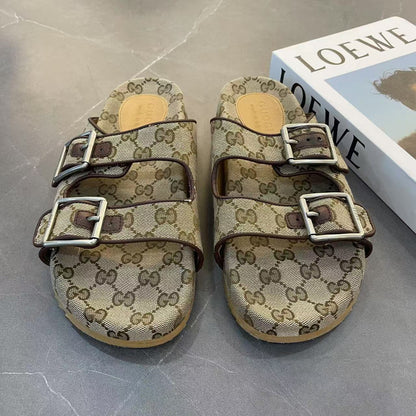Gucci Double G Logo Buckle Slide Sandals 0079