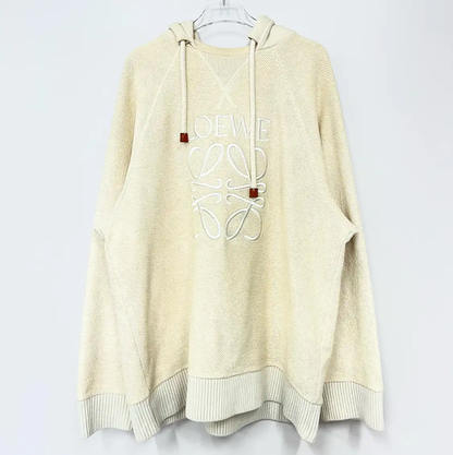 Loewe Beige Long Sleeve Hoodie for Men 0089