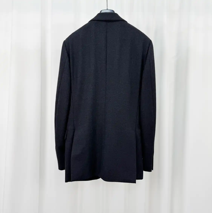 Prada Black Wool Long Sleeve Coat