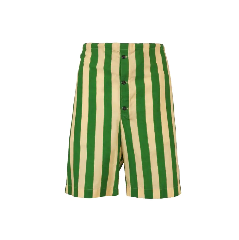 Prada Striped Green and Yellow Men's Shorts