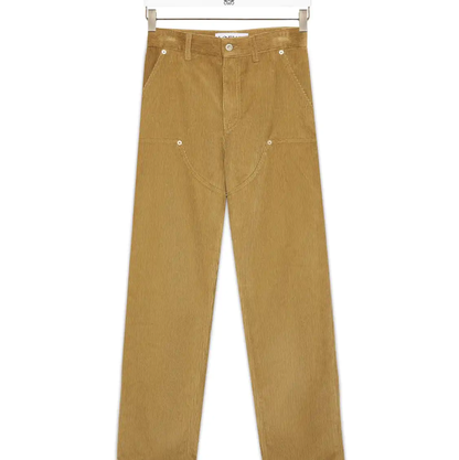 Loewe Brown Striped Cotton Blend Casual Trousers 0089