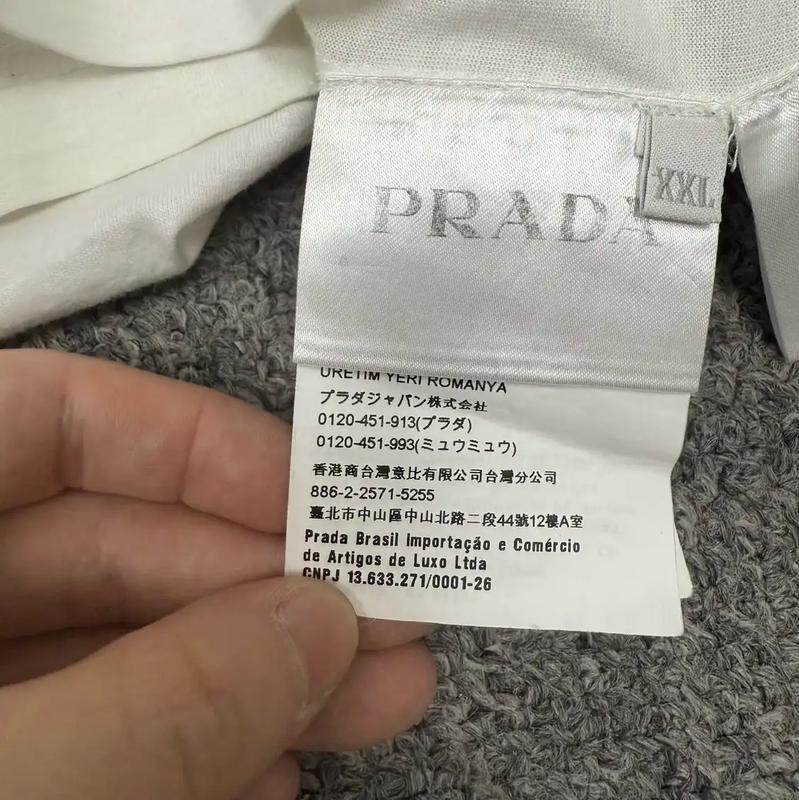 Prada White Cotton Men's T-Shirt XXL