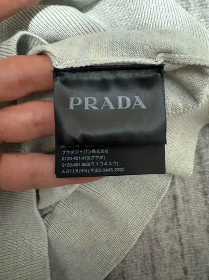 Prada Light Gray Knit Sweater for Men