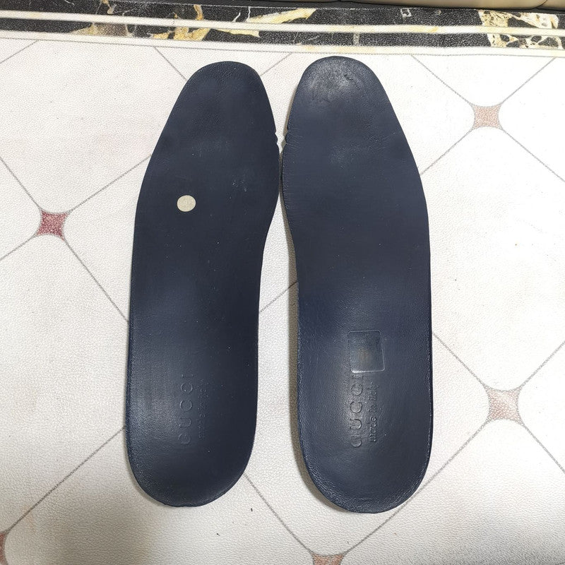 Gucci Blue GG Print Leather Loafers 0079