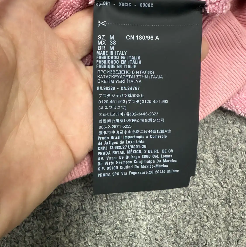 Prada Pink Cotton Men's Hoodie