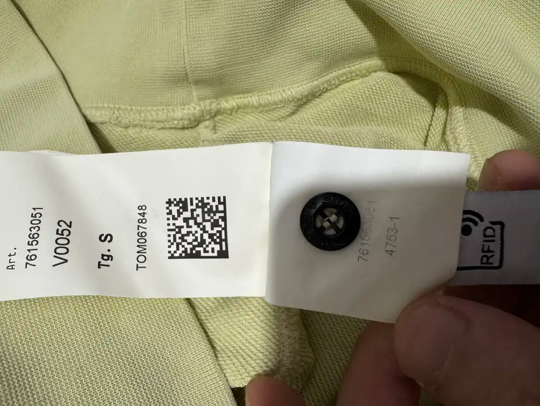 Stone Island Yellow Cotton Embroidered Logo Sweatshirt 0089