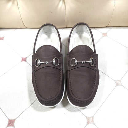 Gucci Horsebit Suede Slip-On Shoes for Men 0079