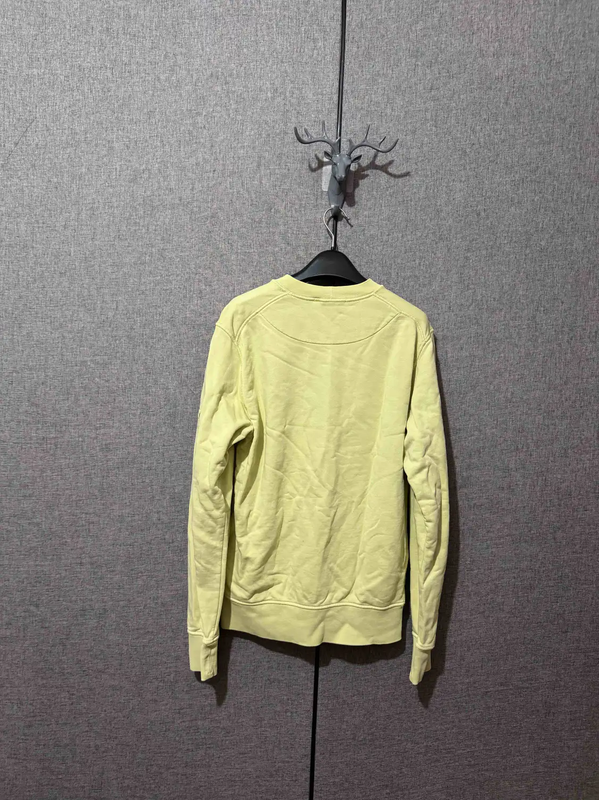 Stone Island Yellow Cotton Embroidered Logo Sweatshirt 0089