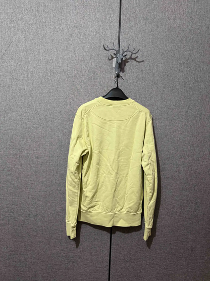 Stone Island Yellow Cotton Embroidered Logo Sweatshirt 0089
