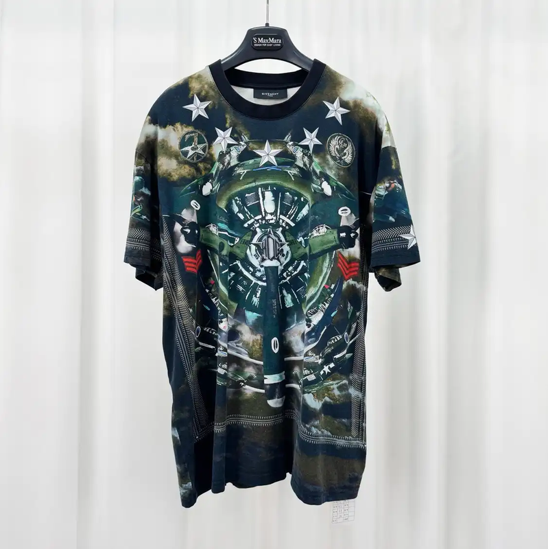 Givenchy Multicolor Cotton Print Short Sleeve Tee 0089