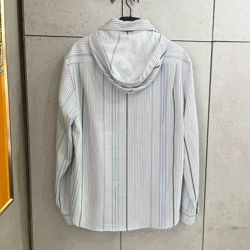 Loewe Striped Light Blue Cotton Shirt 0089