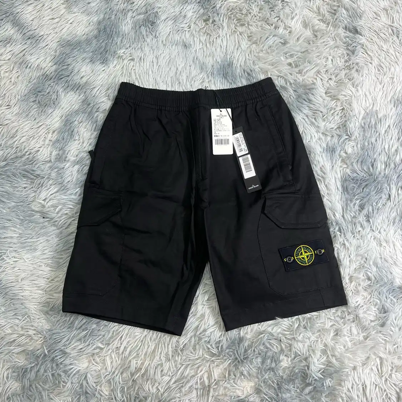 Stone Island Black Cotton Men's Shorts 0089