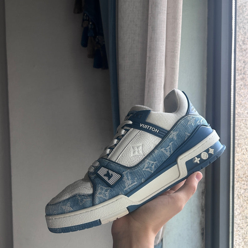 Louis Vuitton Denim Low Top Sneakers for Men and Women 0079