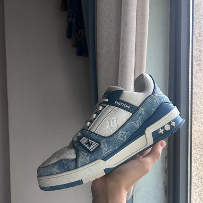 Louis Vuitton Denim Low Top Sneakers for Men and Women 0079