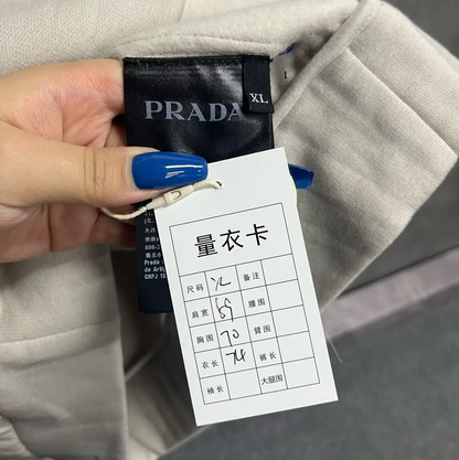 Prada Men's Gray Zip-Up Hoodie