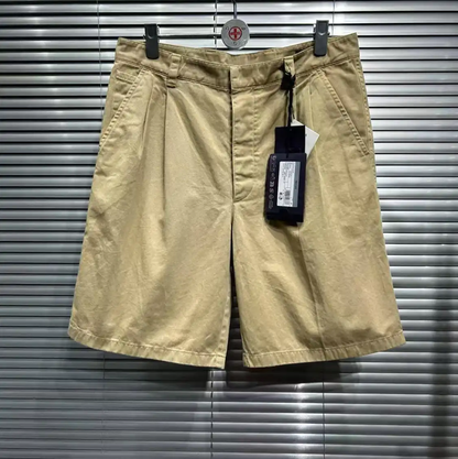 Prada Khaki Cotton Casual Shorts for Summer