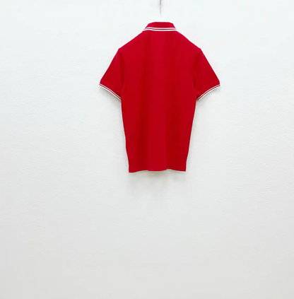 Prada Red Short Sleeve Cotton Polo Shirt