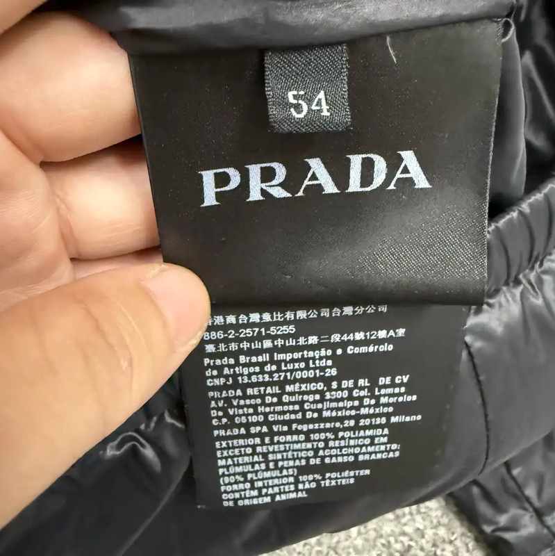 Prada Black XL Men's Down Jacket