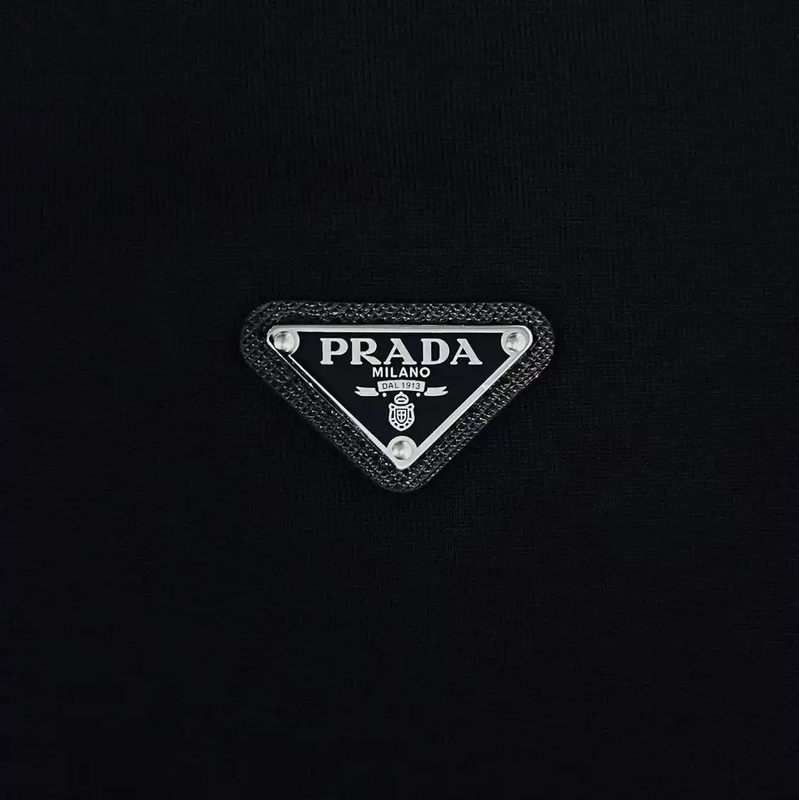 Prada Black Wool Long Coat for Men