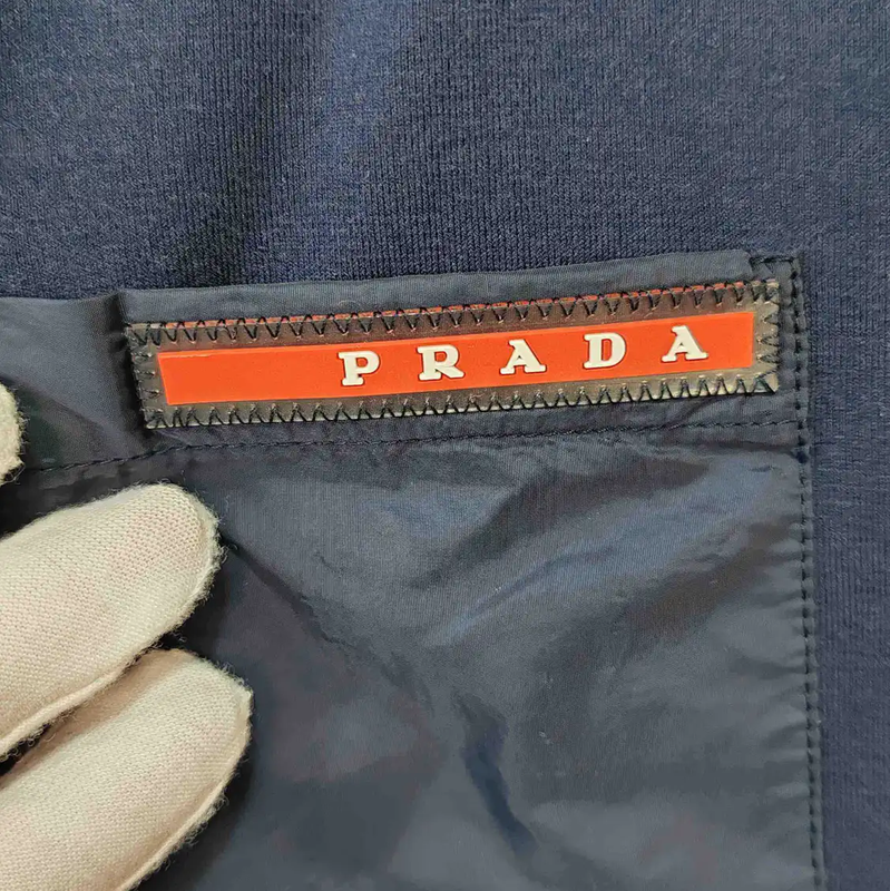 Prada Navy Cotton Men's T-Shirt