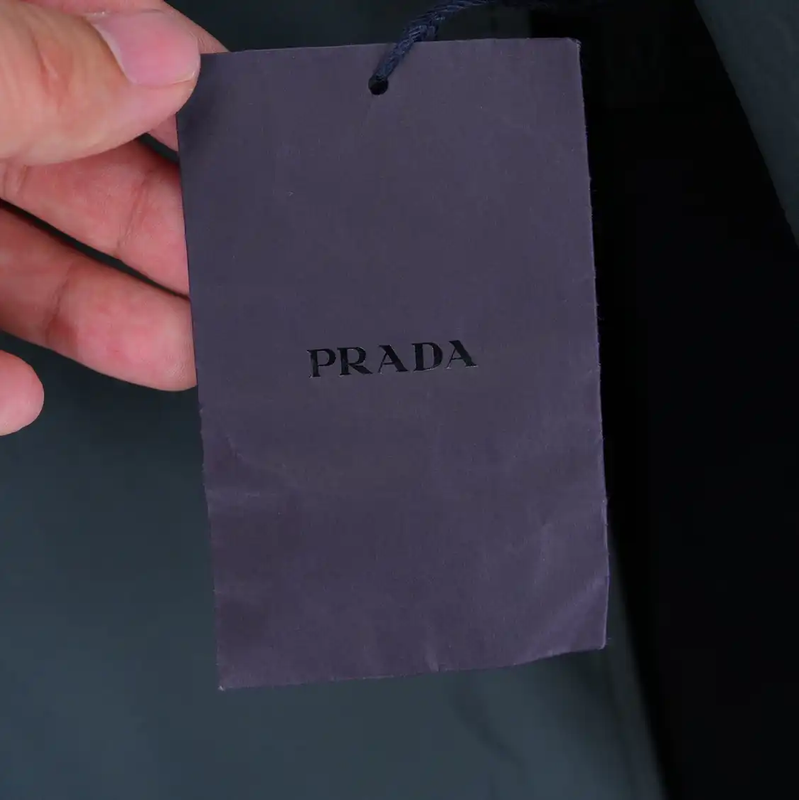 Prada Men's Navy Nylon Trench Coat