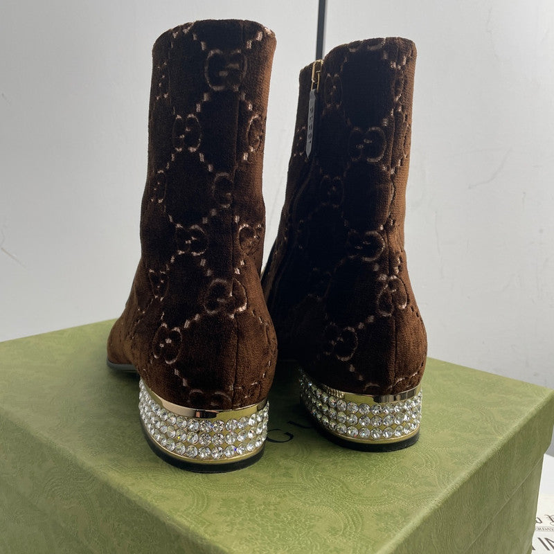 Gucci High-Top Velvet Casual Shoes for All 0079