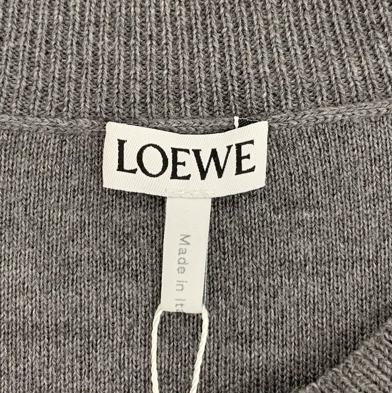 Loewe Gray Wool Men's Knit Sweater 0089