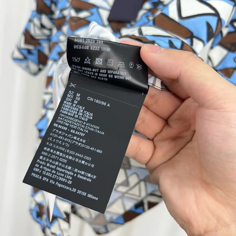 Prada Summer Multicolor Printed Short Sleeve Shirt
