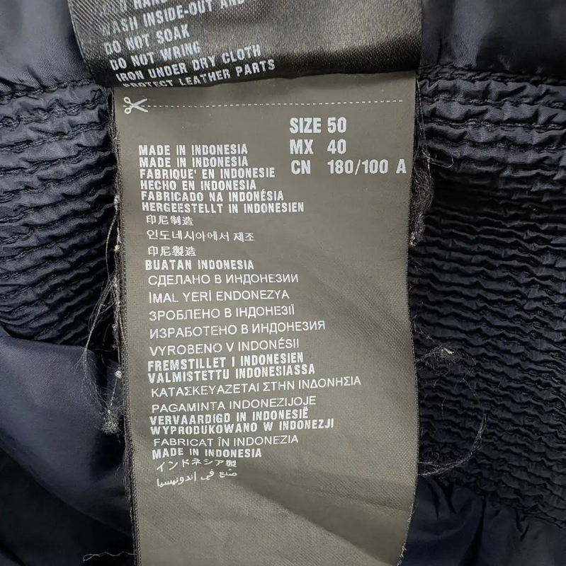 Prada Men's Dark Blue Quilted Down Jacket