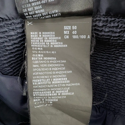 Prada Men's Dark Blue Quilted Down Jacket