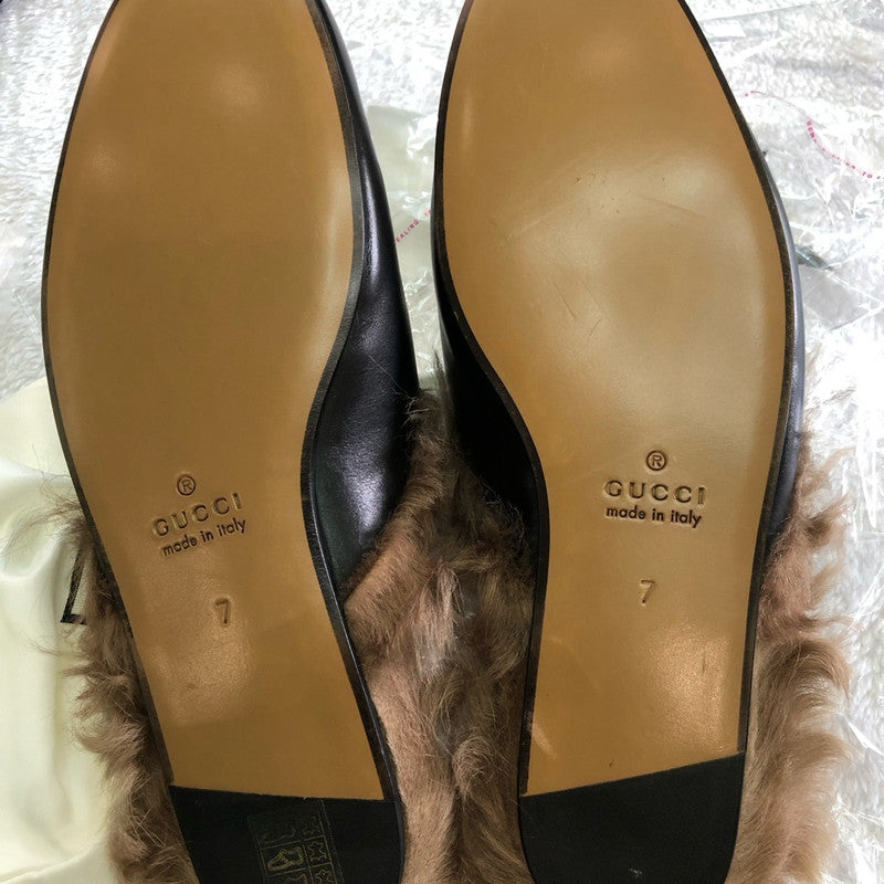 Gucci Black Wool Slip-On Loafers for Men 0079