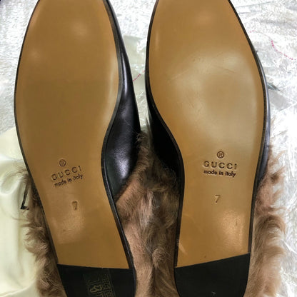 Gucci Black Wool Slip-On Loafers for Men 0079