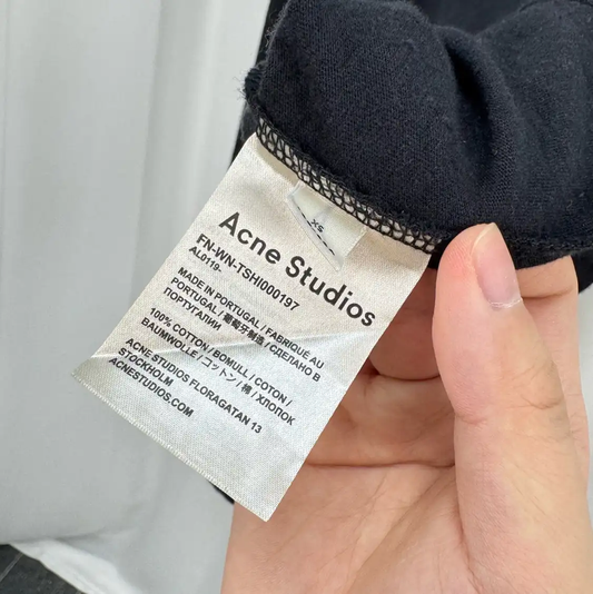 Acne Studios Black Logo T-Shirt for Summer