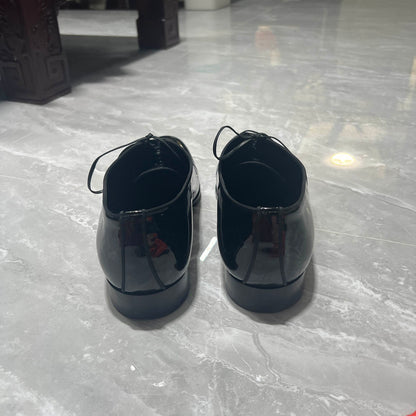 Louis Vuitton Black Patent Leather Casual Shoes 0079