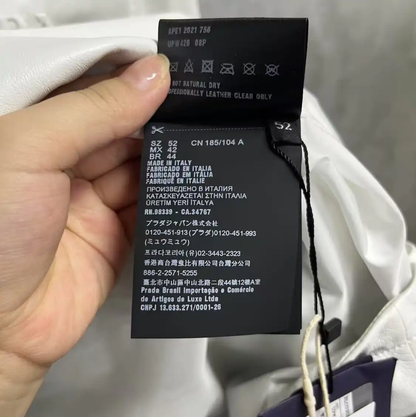 Prada White Cotton Men's Jacket L Size