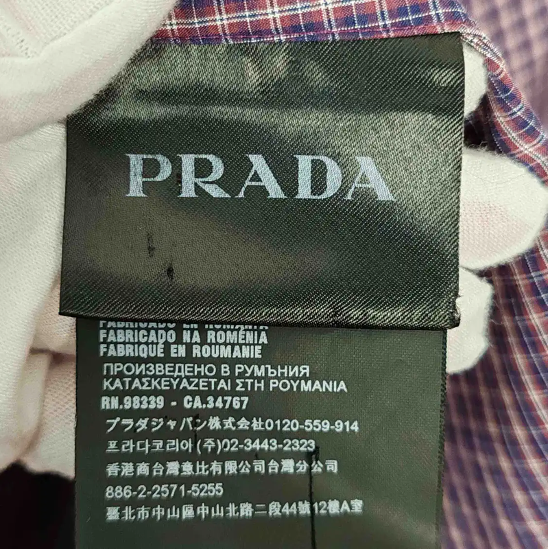 Prada Purple Cotton Long Sleeve Shirt