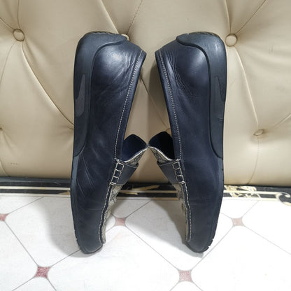 Gucci Blue GG Print Leather Loafers 0079