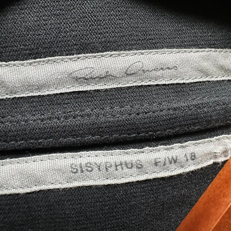 Rick Owens Black Cotton Spring Coat 0089