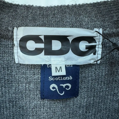 Comme des Garçons Gray Wool Cardigan for Men 0089