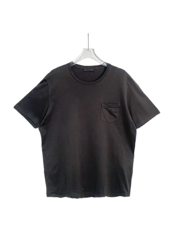 Prada Men's Dark Gray Cotton T-Shirt
