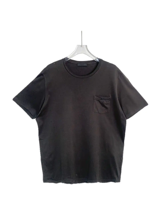 Prada Men's Dark Gray Cotton T-Shirt