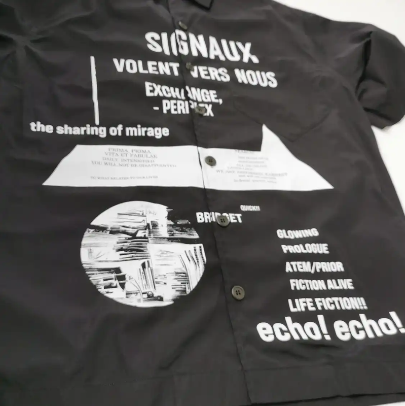 Prada Black Cotton Logo Print Short Sleeve Shirt