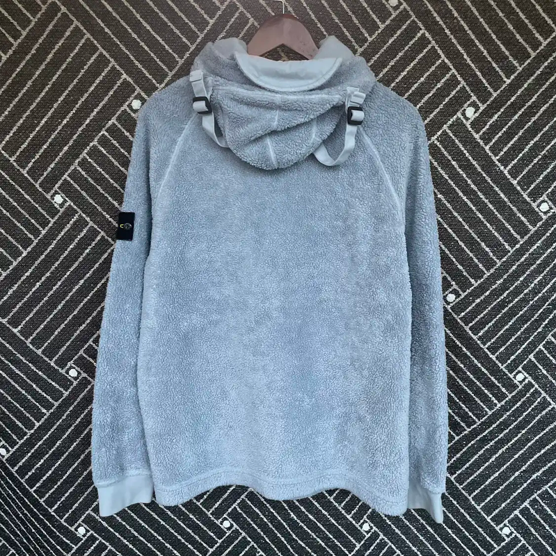 Stone Island Light Blue Cotton Blend Jacket 0089