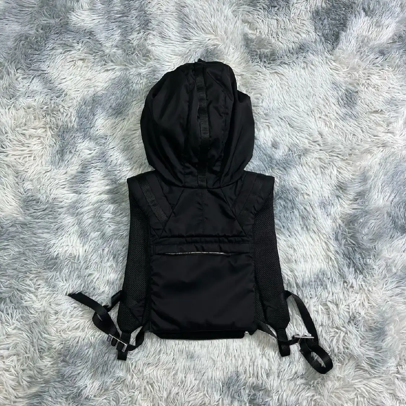 Prada Black Men's Outerwear with Hood