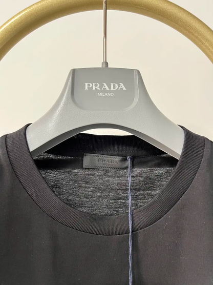 Prada Black Cotton Men's T-Shirt XL