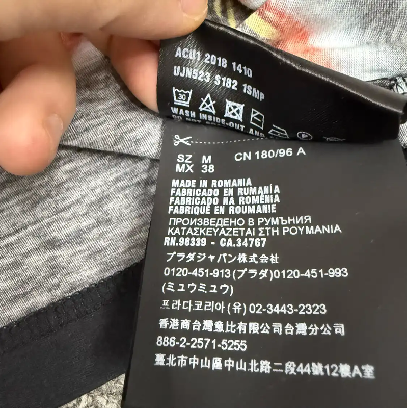 Prada Multicolor Graphic Cotton T-Shirt for Men