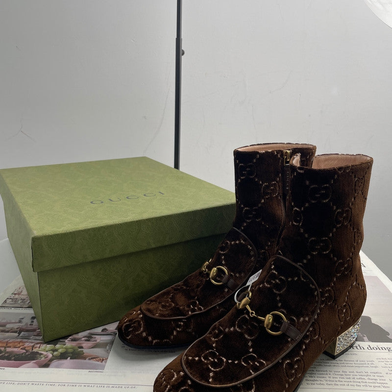 Gucci High-Top Velvet Casual Shoes for All 0079