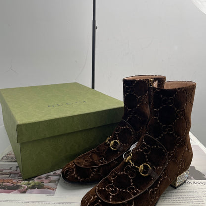 Gucci High-Top Velvet Casual Shoes for All 0079