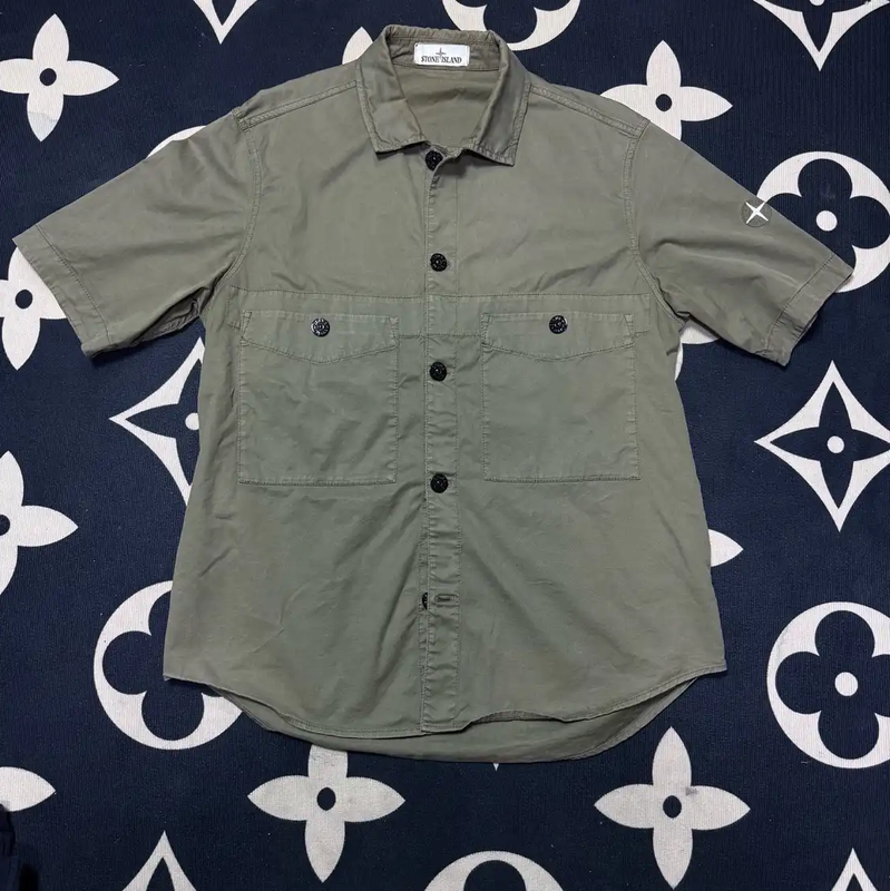 Stone Island Military Green Short Sleeve T-Shirt 0089