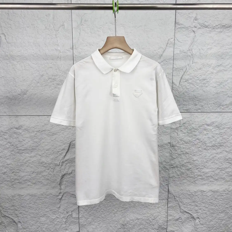 Prada White Cotton Men’s Polo Shirt